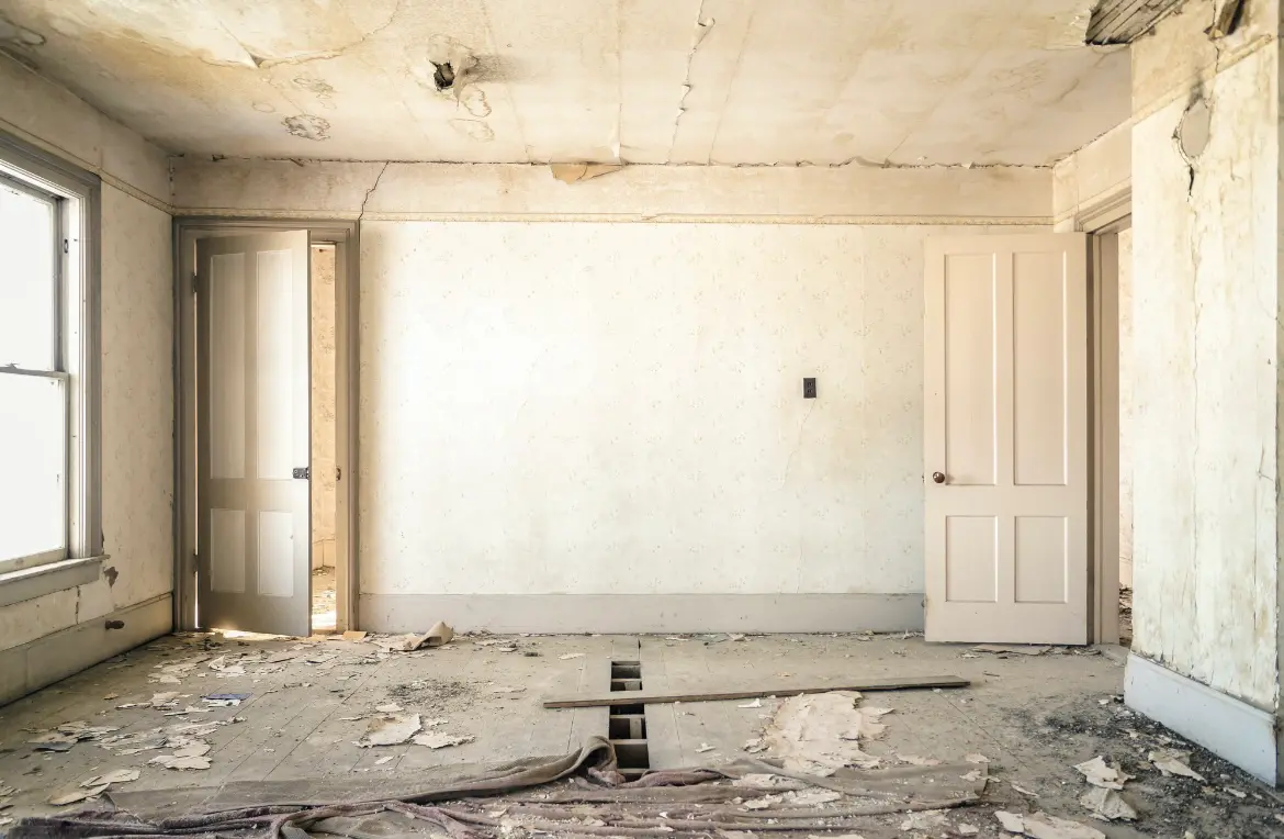 Waste disposal crew managing a cleanout project in North Lakes